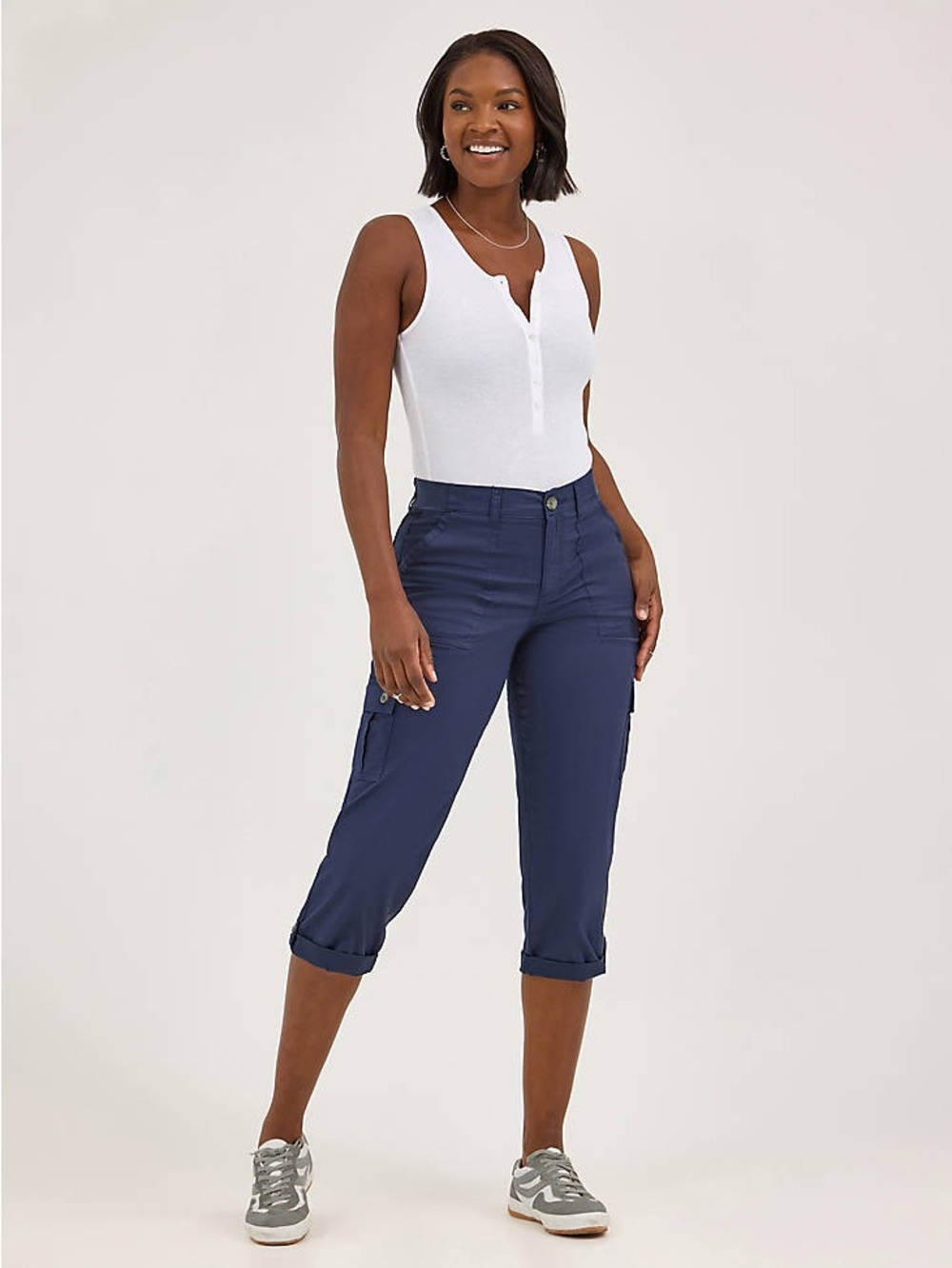 Lee Navy Cargo Capri Pants for Women